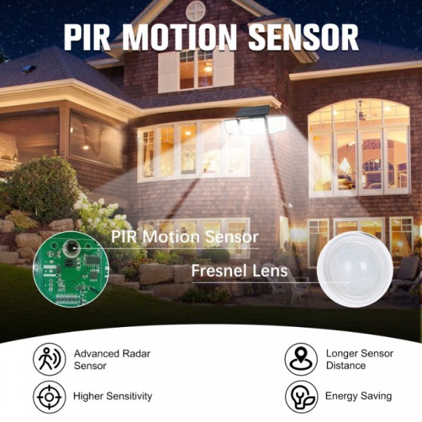 Daphino solar lights outdoor （4pcs-remote）