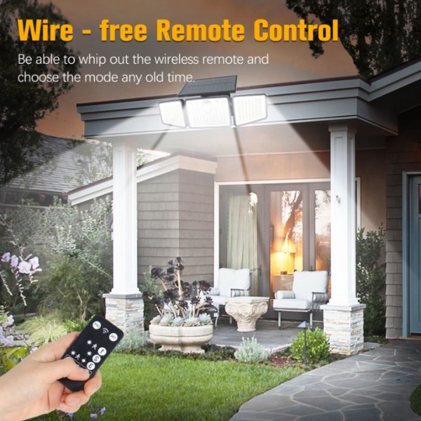 Daphino solar lights outdoor （4pcs-remote）